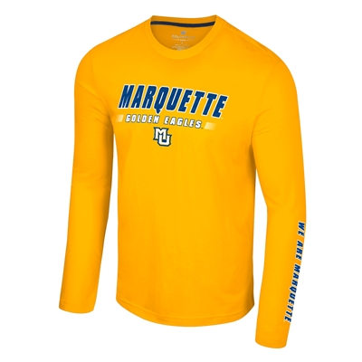 Men's Blue Marquette Golden Eagles Long Sleeve Hoodie T-Shirt